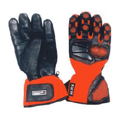 black orange  motorbike gloves