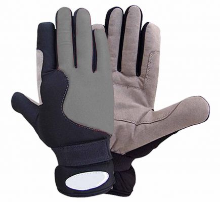 black/ gray cycling gloves