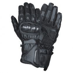 black motorbike gloves