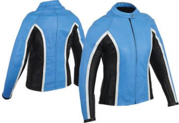 ladies blue motorbike jackets