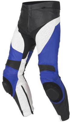 blue white  black  mans   motorbike pants