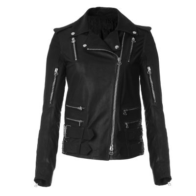 pure black    Motorbike Ladies Classic Jackets