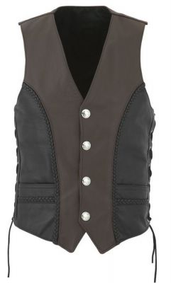 mens  shaded Leather Vests