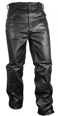 mens  black   Leather Pants