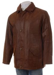 mens  Leather brown  Long Coats