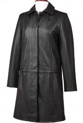 ladies Leather black  Long Coats