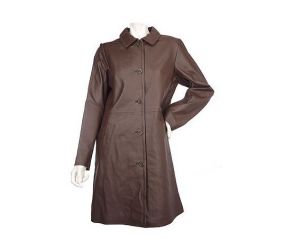 ladies Leather brown  Long Coats