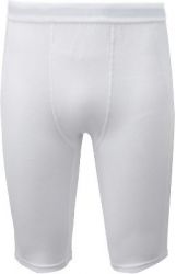 WHITE  COMPRESSION  SHORTS