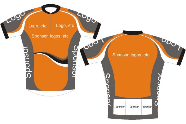 orange & gray cycling sublimation