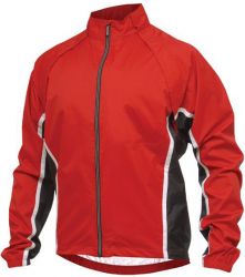 blue  & red  cycling rain jacket