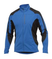 blue cycling rain jacket