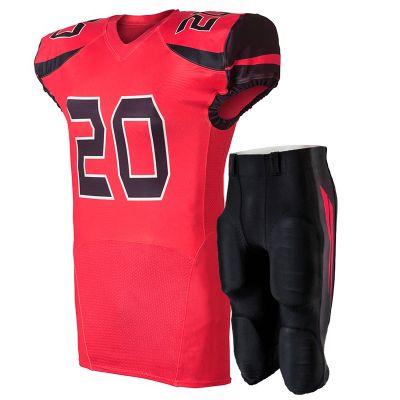 red with black American Football Uniform