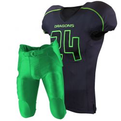 green & black American Football Uniform