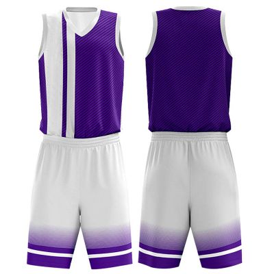 PURPLE & WHITE Basketball Uniform