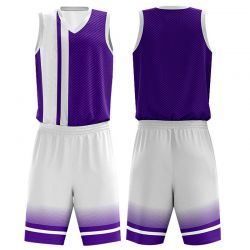 PURPLE & WHITE Basketball Uniform