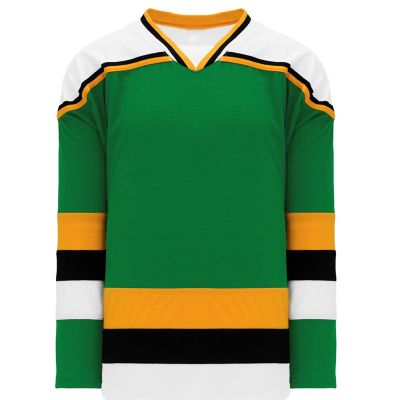 GREEN WITH MULTIPLE COLOR STRIPES Ice Hockey Jersey