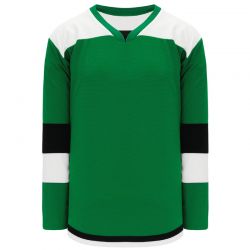 GREEN WITH  BLACK WHITE Ice Hockey Jersey