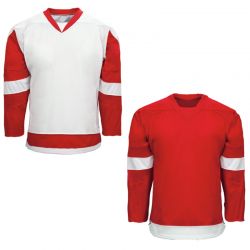 RED & WHITE Ice Hockey Jersey Reversible