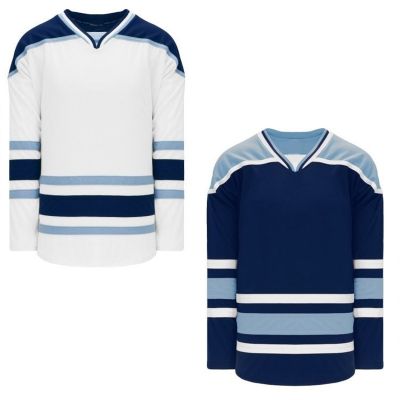 WHITE BLUE & SKY Ice Hockey Jersey Reversible