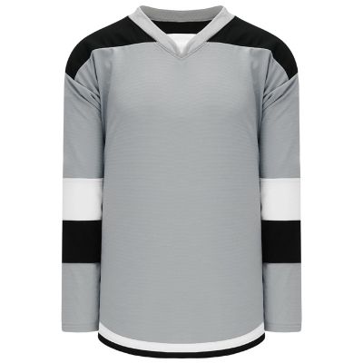 GRAY BLACK & WHITE Ice Hockey Jersey