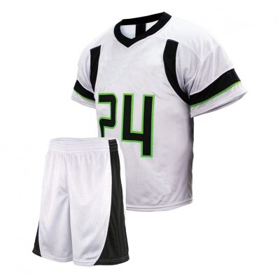 WHITE WITH BLACK STRIPES Lacrosse Uniform