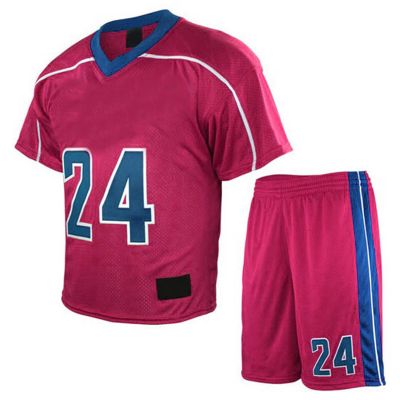 PINK WITH BLUE STRIPES Lacrosse Uniform